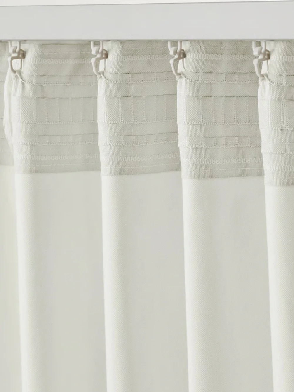 IKEA Sanela Off White Curtains, 1 pair, off-white/with heading tape, 55x98 